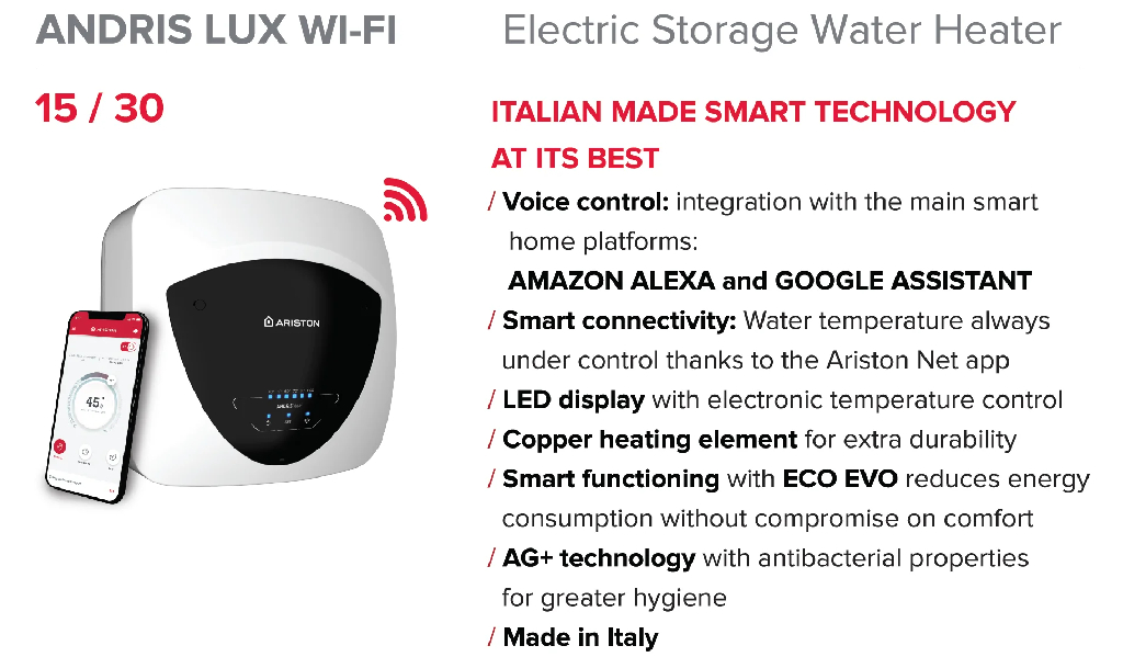 ariston-andris-lux-15l-wi-fi-advanatges-benefits-water-heater-mr-plumber-singapore