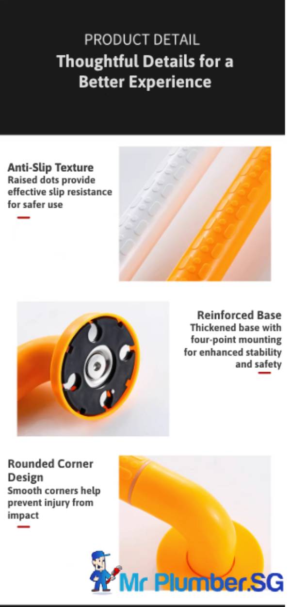 Angled Grab Bars With ABS Grip 12 Angled Grab Bar - 11