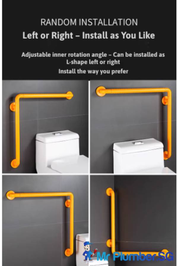 Angled Grab Bars With ABS Grip 9 Angled Grab Bar - 7