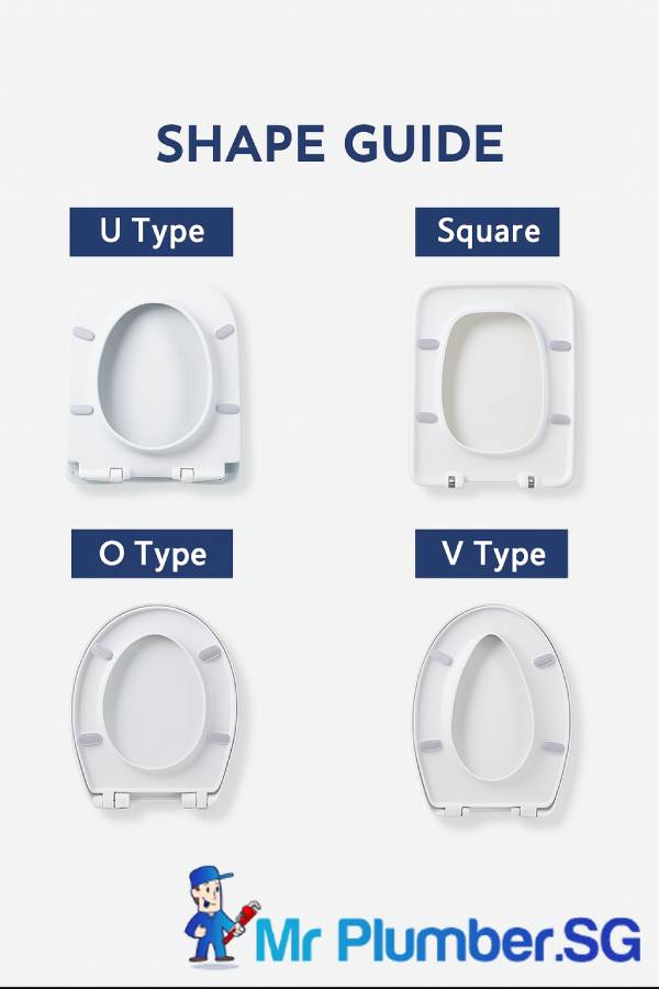 Toilet Seat Cover Repair 5 shape guide
